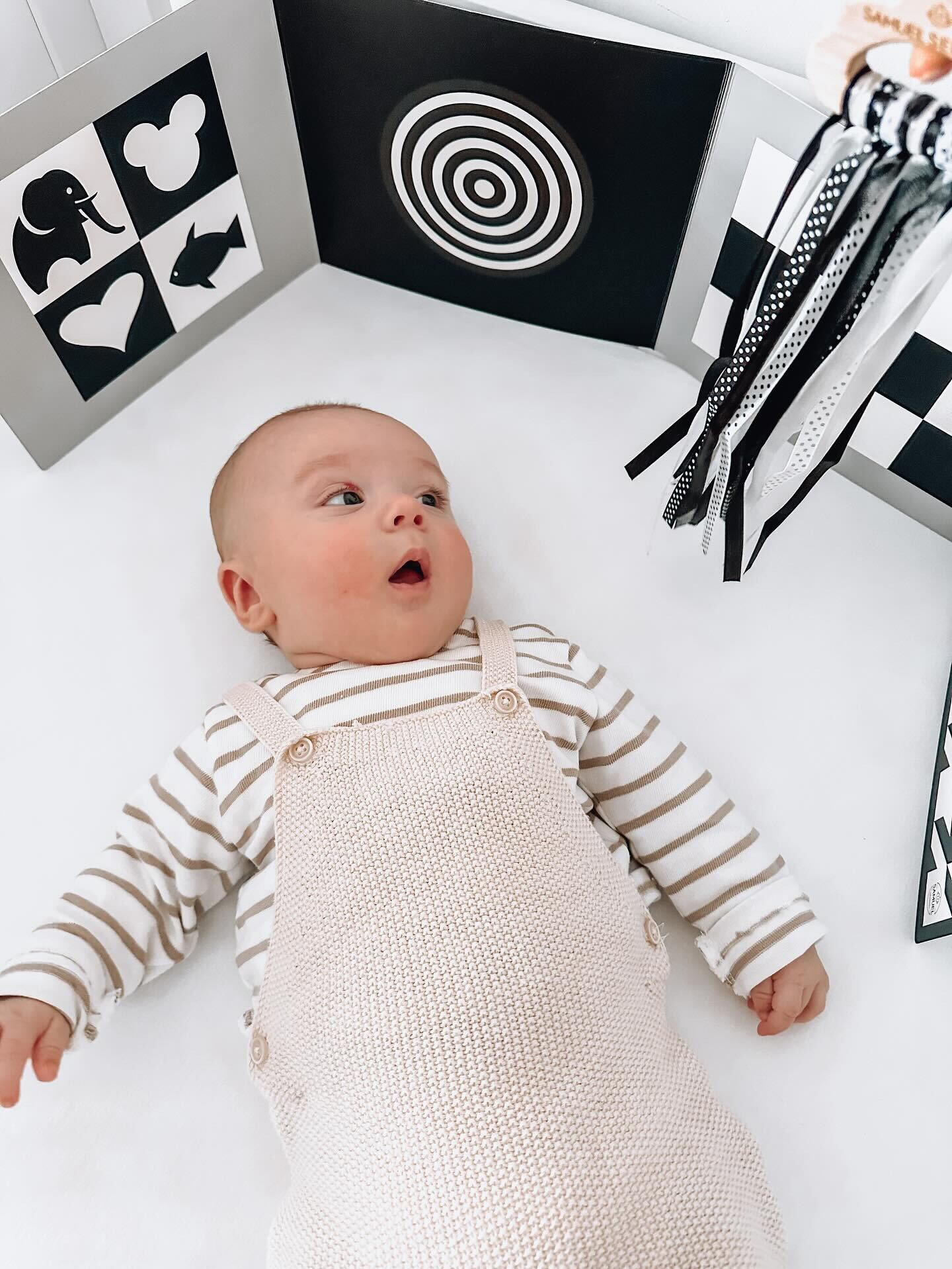 Black and White Sensory Cloud Ribbon