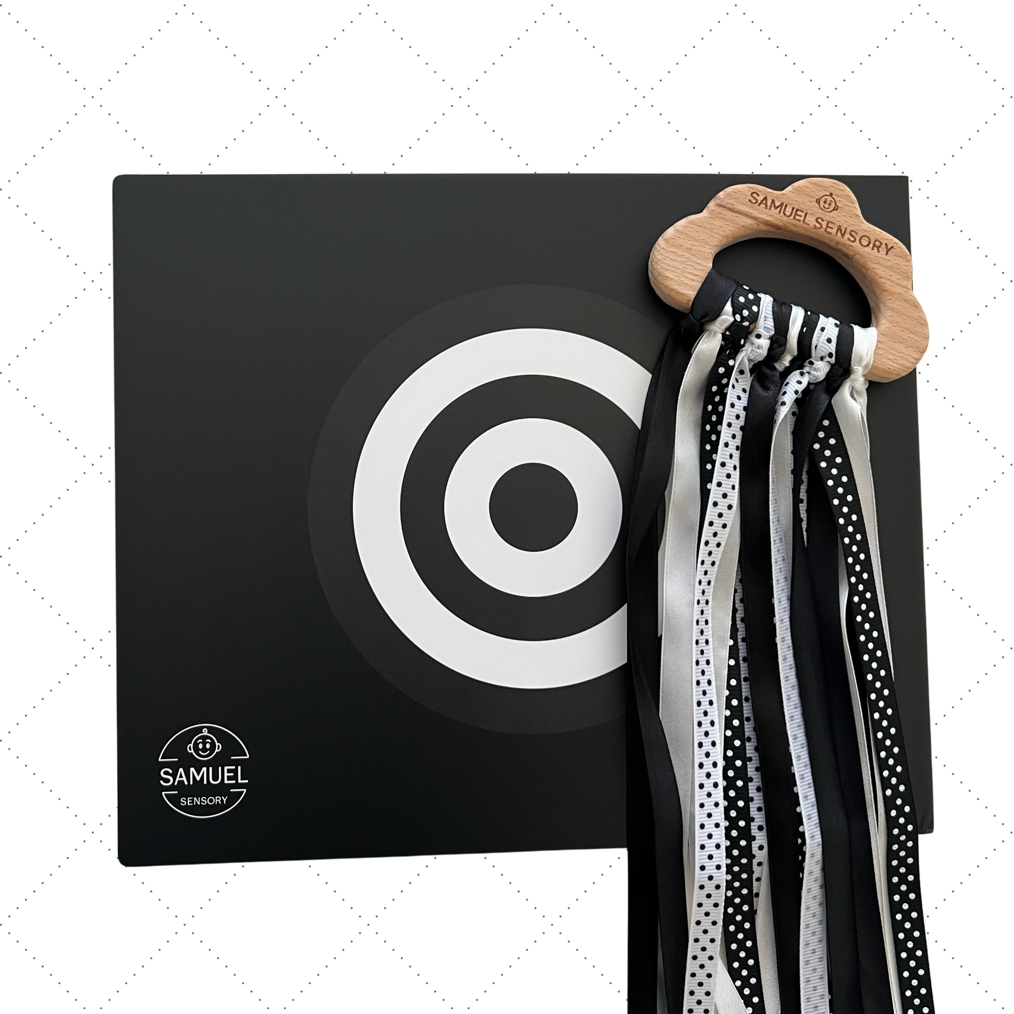 Baby Sensory Board (No.1) and Cloud Ribbon Set