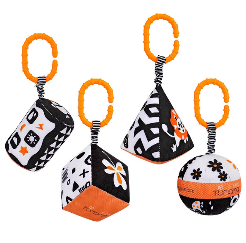High Contrast Hanging Rattles | Sensory Baby Development Toys – Samuel ...