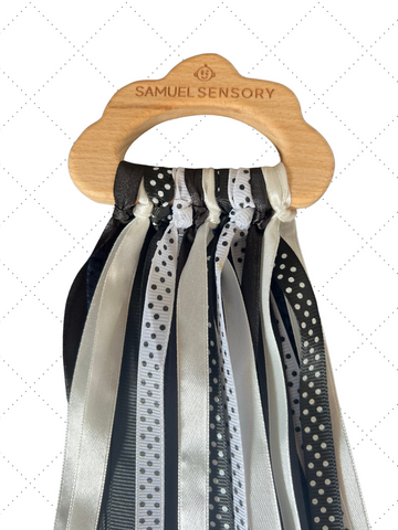 Black and White Sensory Cloud Ribbon